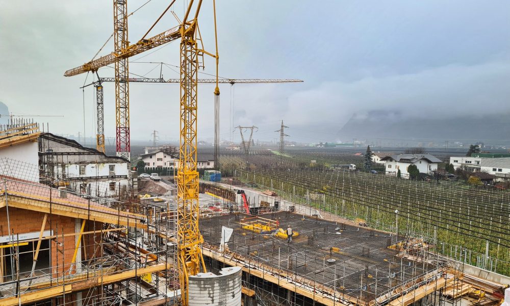 Ansicht Baustelle Neubau Gutleben in Leifers