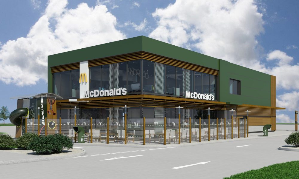 Visualisierung Neubau McDonald's in Hohenems von außen