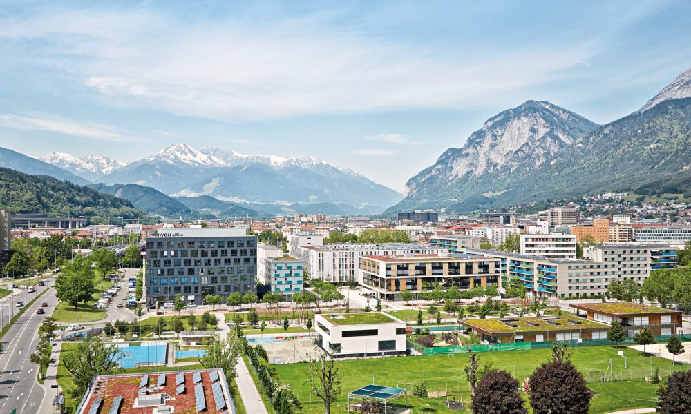 Lufaufnahme Tivoli Areal in Innsbruck